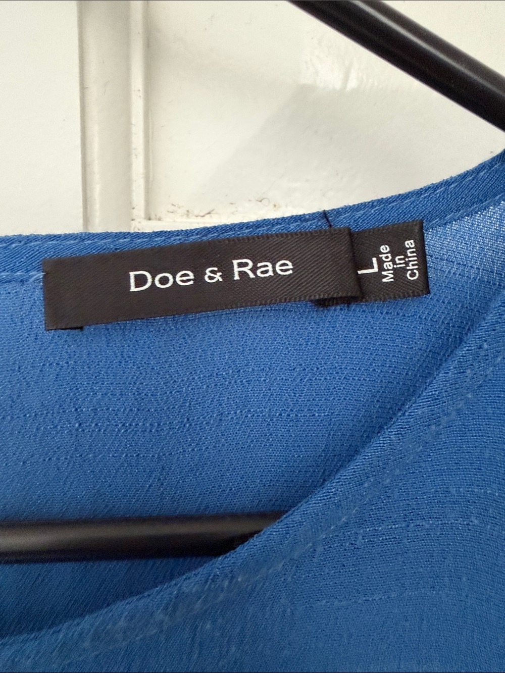 Doe & Rae Blue Ruffle Sleeve Blouse - Picture 2 of 4